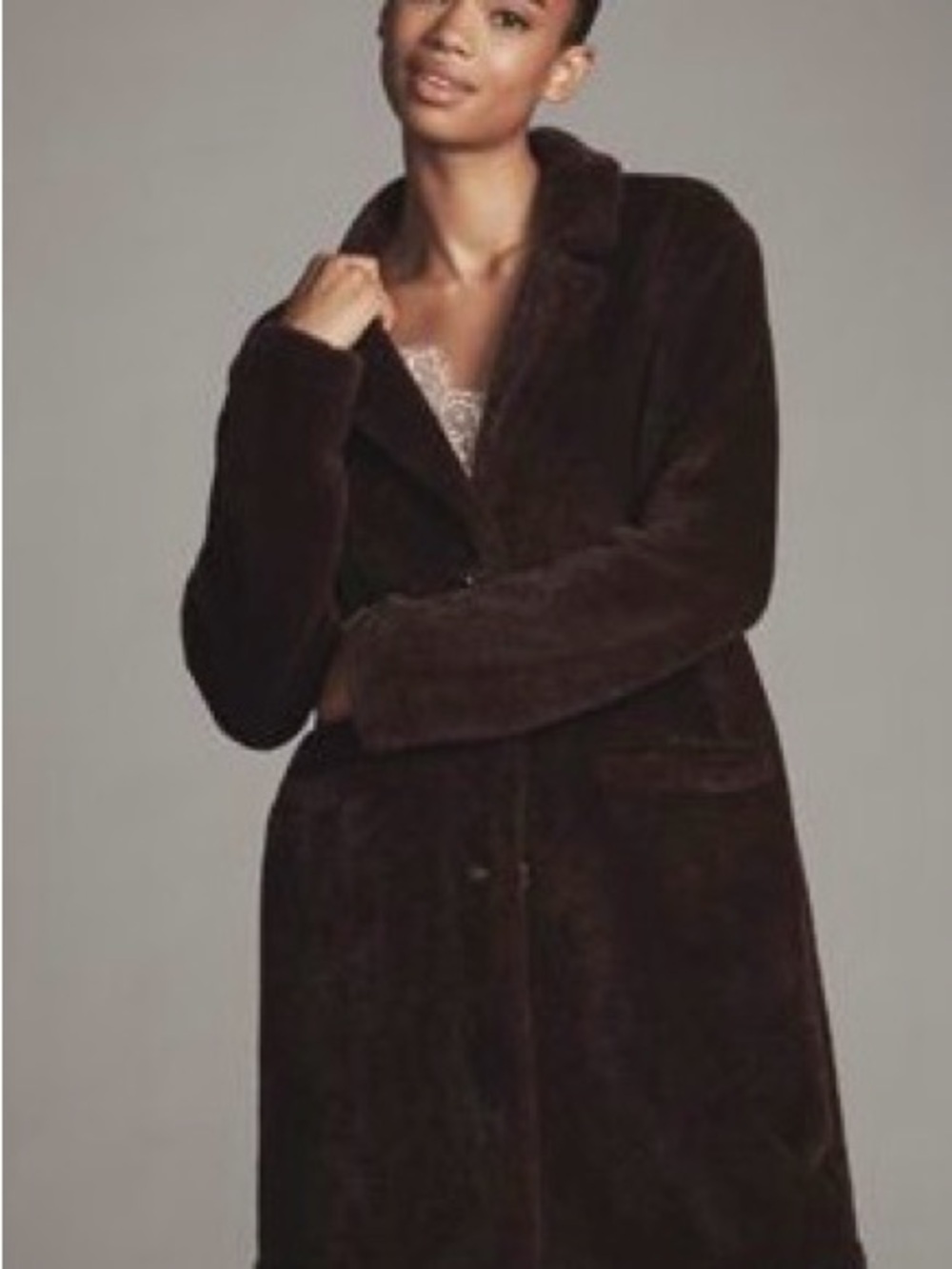Anthropologie x Sanctuary Hometown Fuzzy Knit Coat